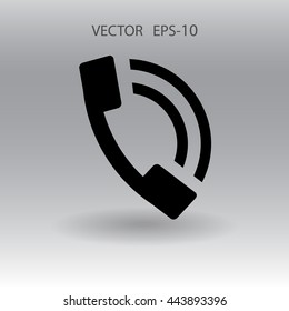 Flat icon of a phone