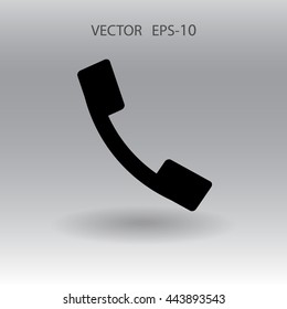 Flat icon of a phone