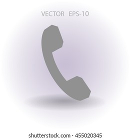 Flat icon of a phone