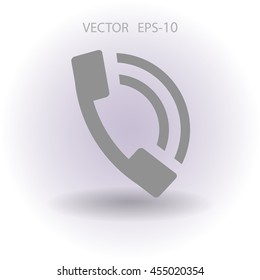 Icono plano de un teléfono