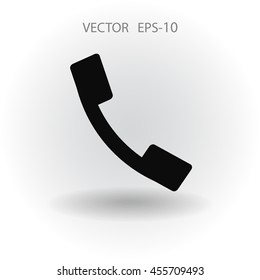 Icono plano de un teléfono