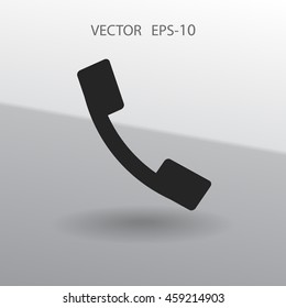 Flat icon of a phone