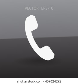 Flat icon of a phone