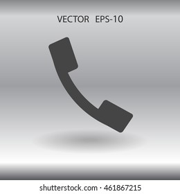 Icono plano de un teléfono