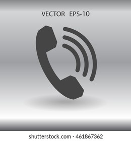 Icono plano de un teléfono