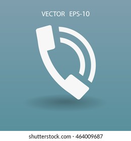 Flat icon of a phone