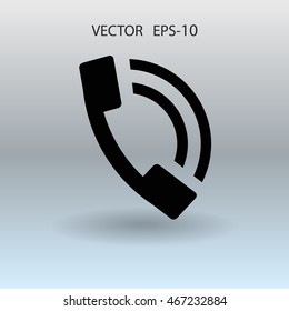 Icono plano de un teléfono