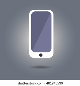 Flat icon of phone