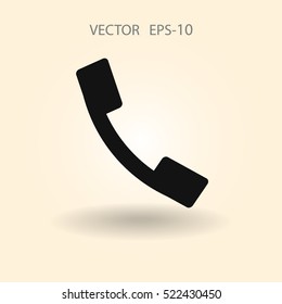 Icono plano de un teléfono