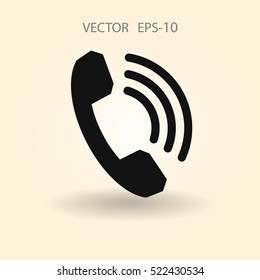 Flachbildsymbol eines Telefons
