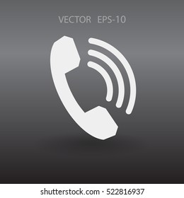 Icono plano de un teléfono
