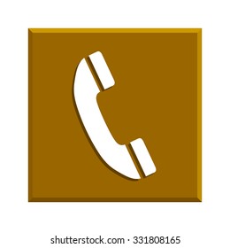 Flat icon of a phone. Flat design style eps 10