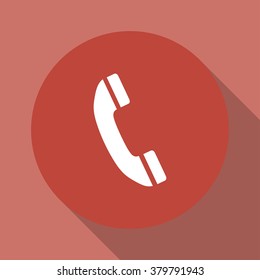 Flat icon of a phone. Flat design style eps 10