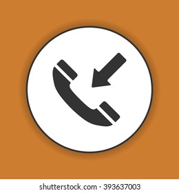 Flat icon of a phone. Flat design style eps 10