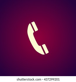 Flat icon of a phone. Flat design style eps 10