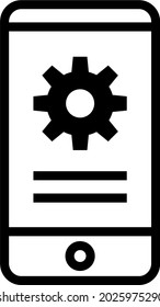 Flat icon of phone settings. Part of the technical icon set, logo for UI design