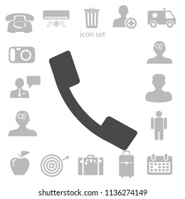 Icono plano de un teléfono. ilustración vectorial