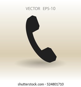 Flat icon of a phone. vector illustration