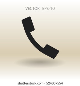 Flat icon of a phone. vector illustration