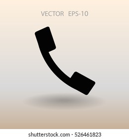 Flat icon of a phone. vector illustration