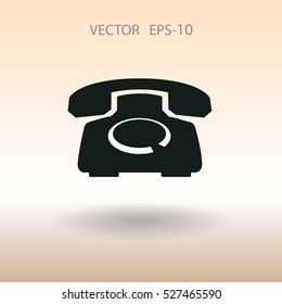 Flat icon of a phone. vector illustration