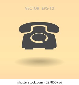 Flat icon of a phone. vector illustration