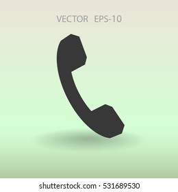 Flat icon of a phone. vector illustration