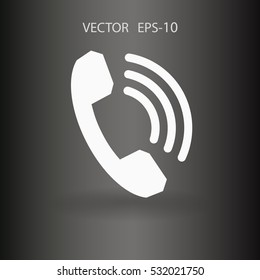 Flat icon of a phone. vector illustration