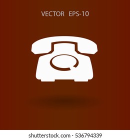 Flat icon of a phone. vector illustration