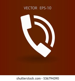 Flat icon of a phone. vector illustration