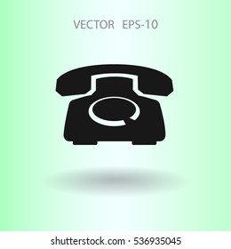 Flat icon of a phone. vector illustration