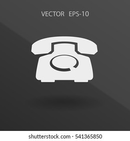 Flat icon of a phone. vector illustration