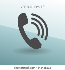 Flat icon of a phone. vector illustration