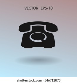 Flat icon of a phone. vector illustration