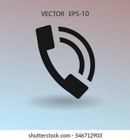 Flat icon of a phone. vector illustration
