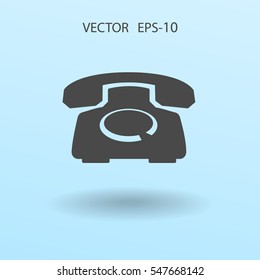 Flat icon of a phone. vector illustration
