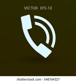 Flat icon of a phone. vector illustration
