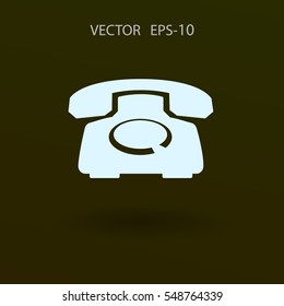 Flat icon of a phone. vector illustration