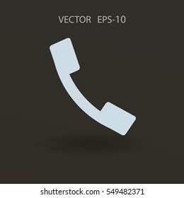 Flat icon of a phone. vector illustration