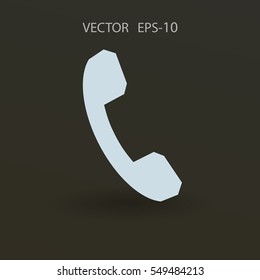 Flat icon of a phone. vector illustration