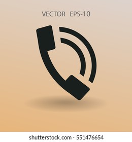 Flat icon of a phone. vector illustration