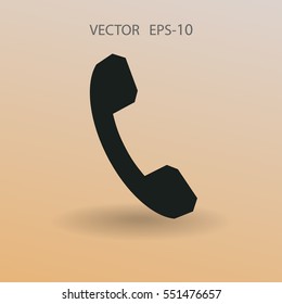 Flat icon of a phone. vector illustration