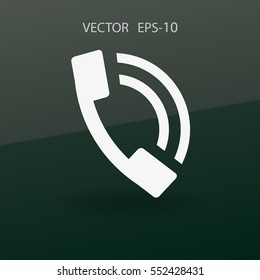 Flat icon of a phone. vector illustration