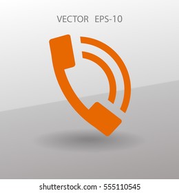 Flat icon of a phone. vector illustration