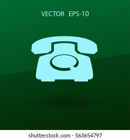Flat icon of a phone. vector illustration