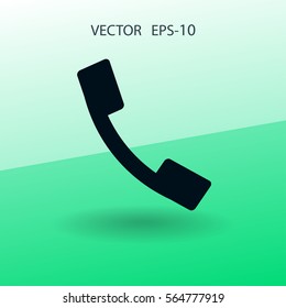 Flat icon of a phone. vector illustration