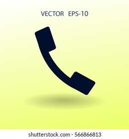 Flat icon of a phone. vector illustration