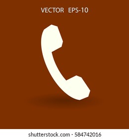 Flat icon of a phone. vector illustration