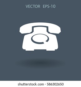 Flat icon of a phone. vector illustration