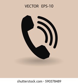 Flat icon of a phone. vector illustration